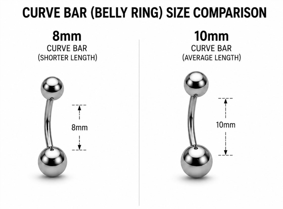 Clear Double Gem Belly Ring