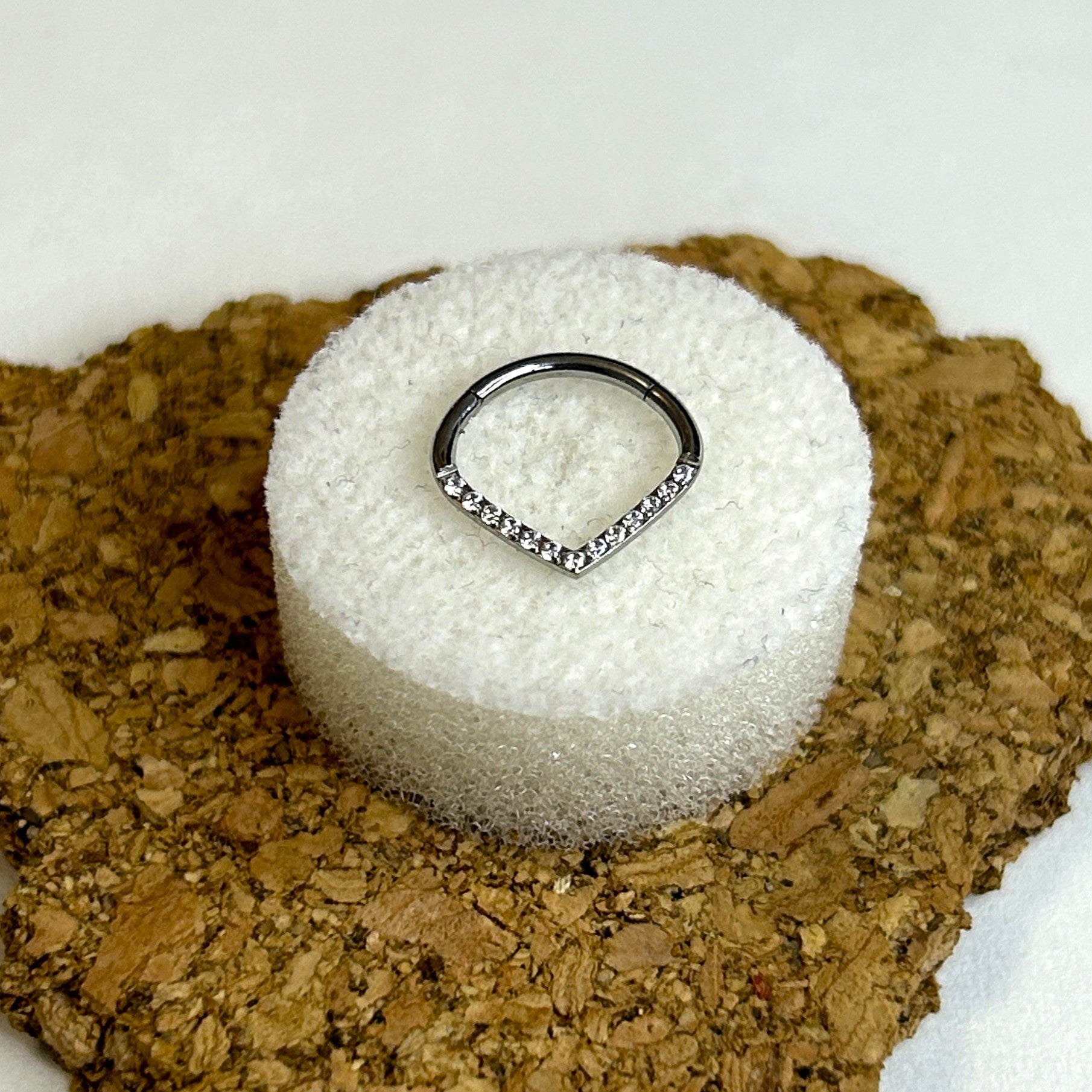 Surgical Steel Chevron Gem Clicker
