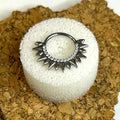 316L Steel 16g Sunburst Gem Clicker