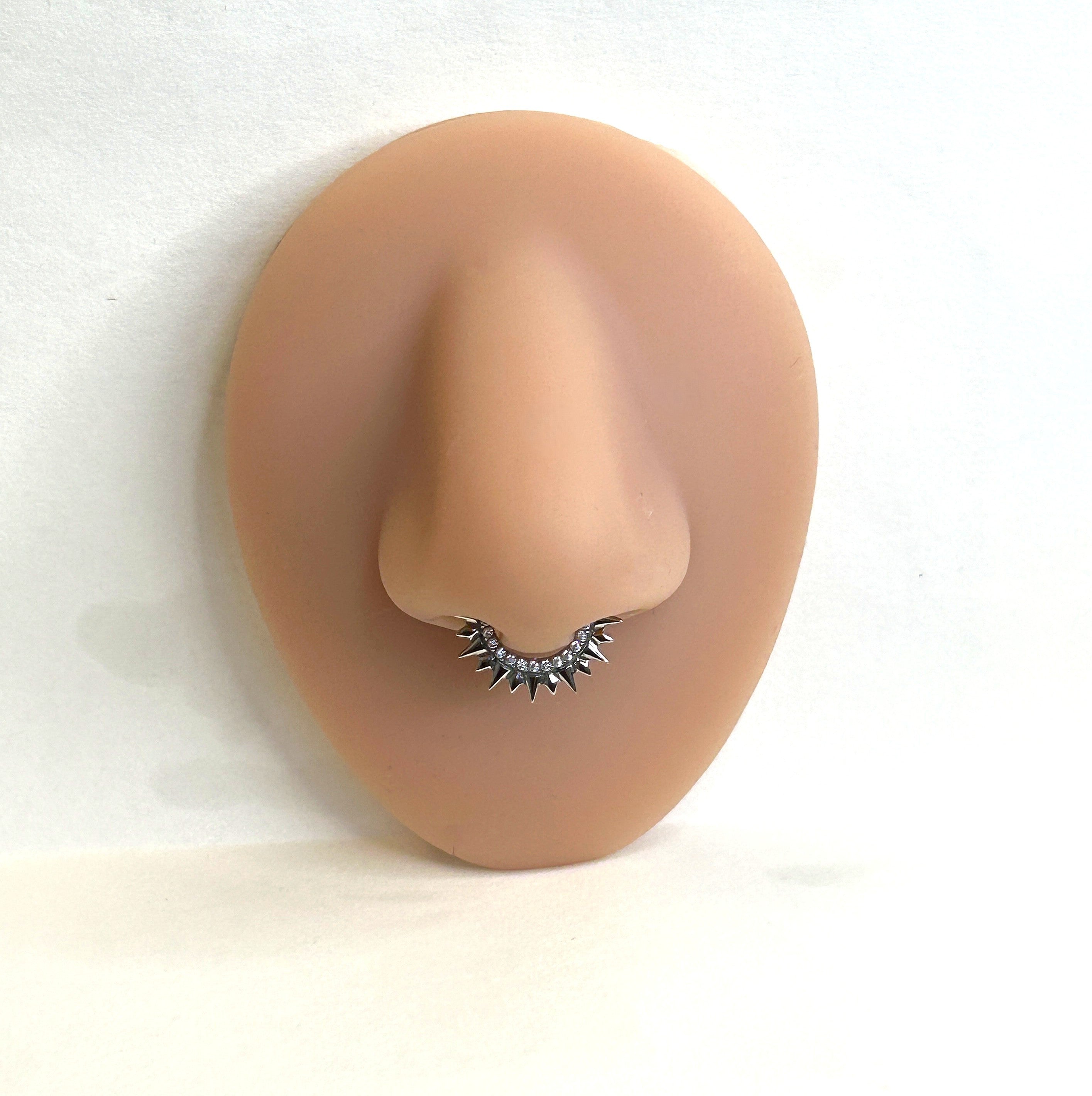 316L Steel 16g Sunburst Gem Clicker