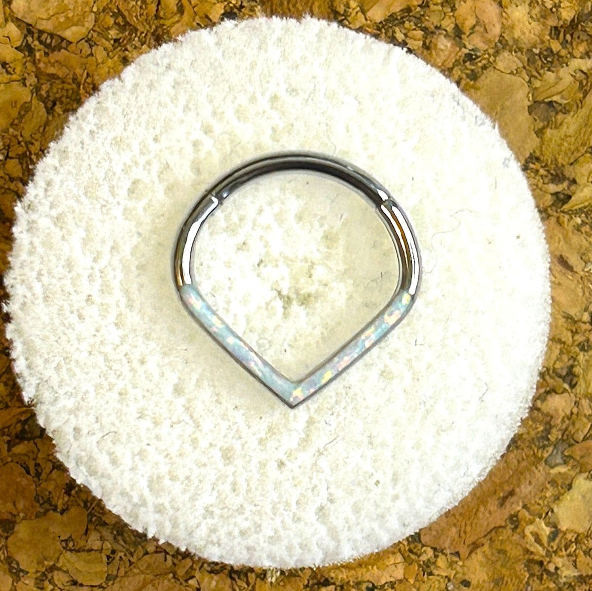 Surgical Steel Chevron Gem Clicker