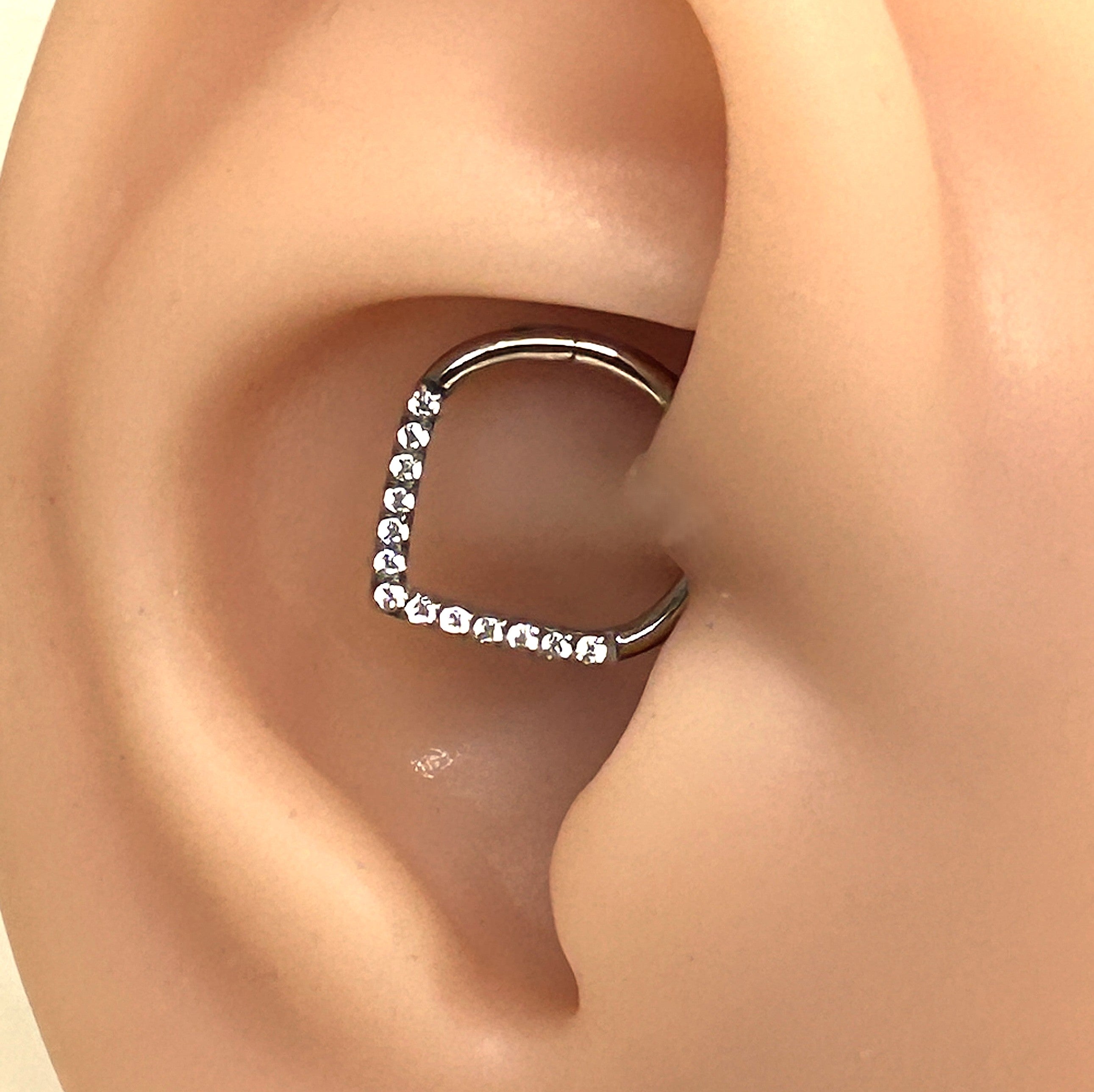 Surgical Steel Chevron Gem Clicker