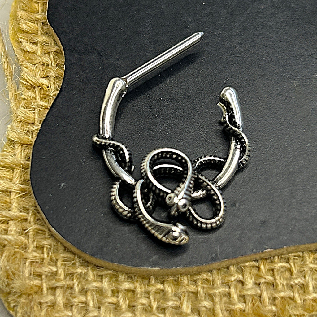 14g Steel Snake Nipple Clickers