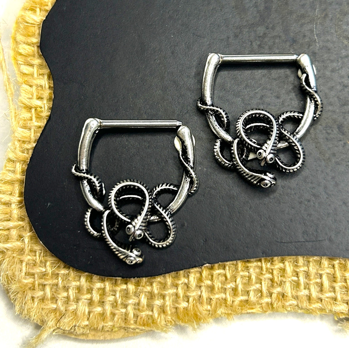 14g Steel Snake Nipple Clickers