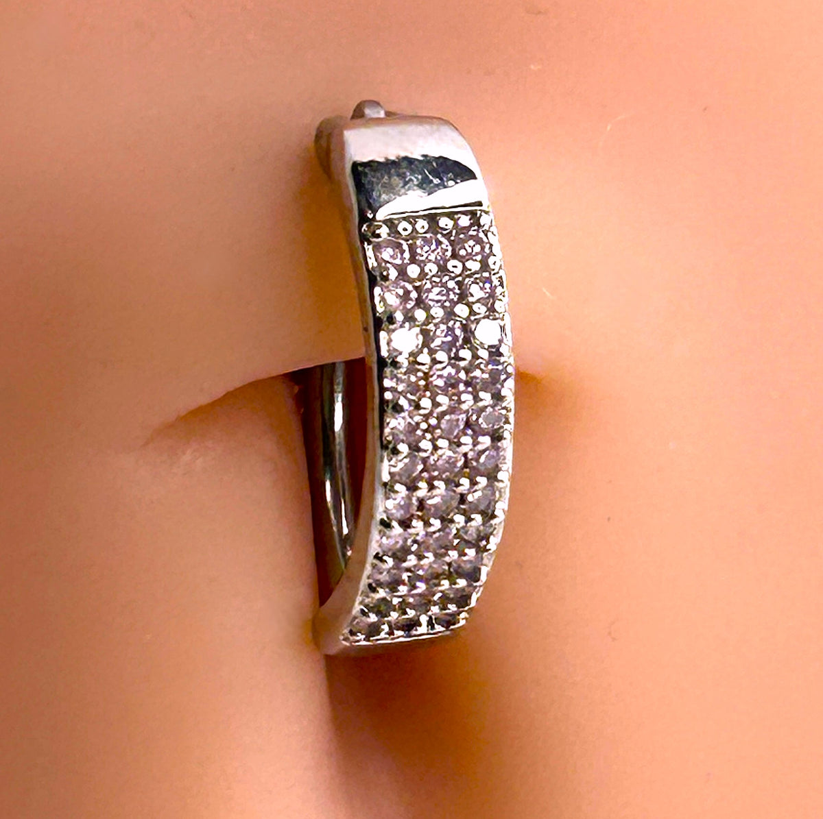14g Steel Pavé Crystal Belly Clicker