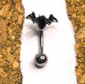 Curved Bar 316L Surgical Steel 16g Black Bat