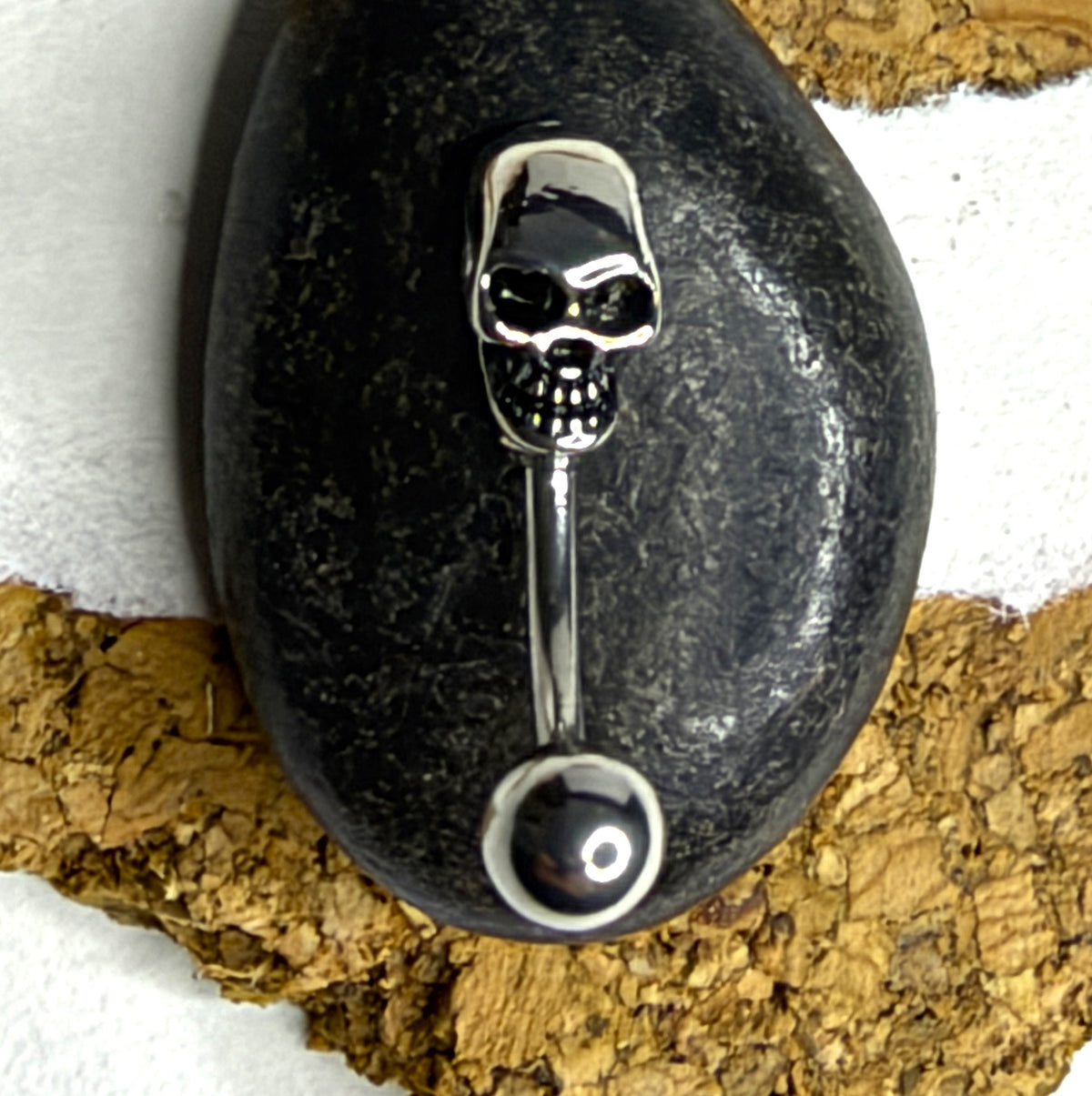 Curved Bar 316L Surgical Steel 16g Skull