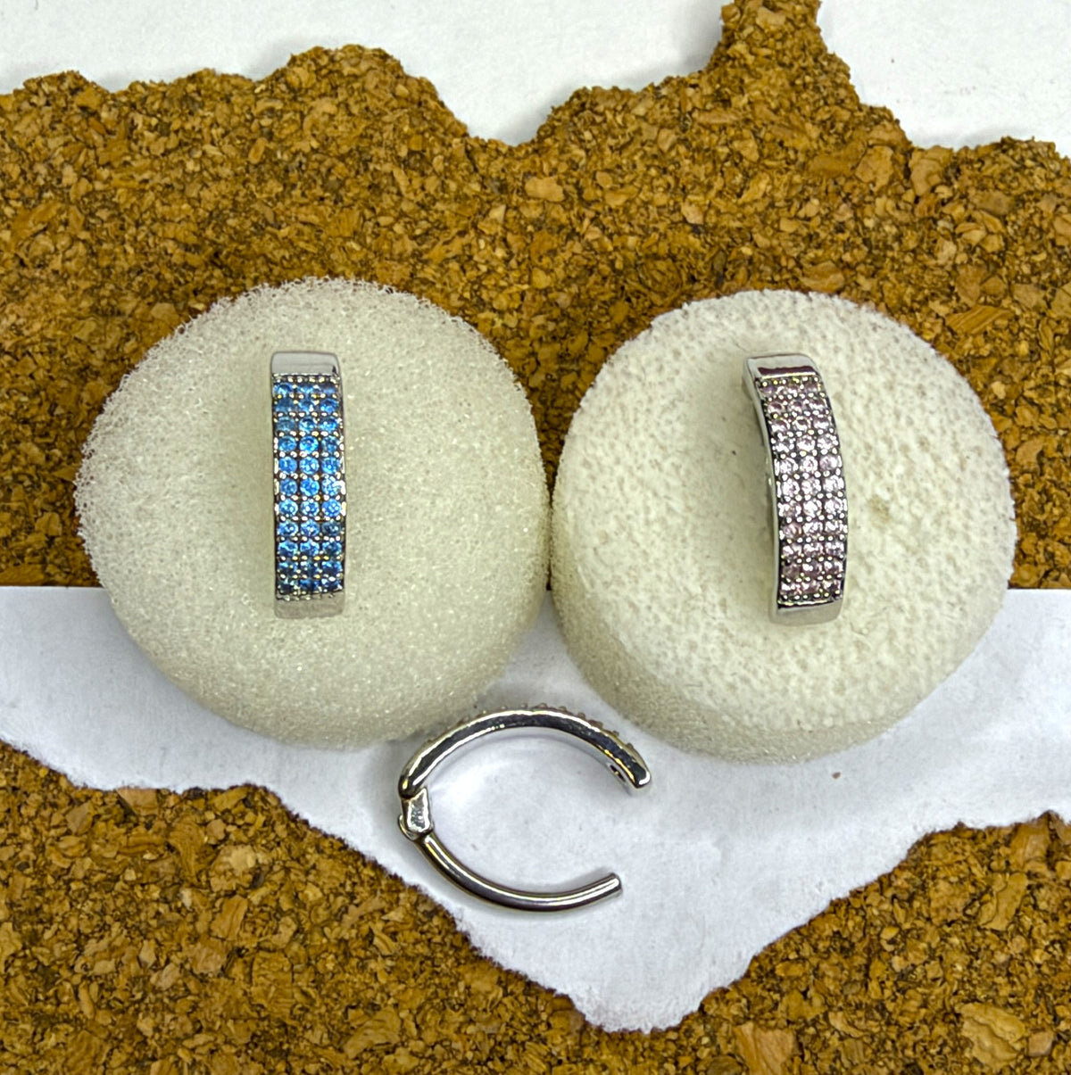 14g Steel Pavé Crystal Belly Clicker
