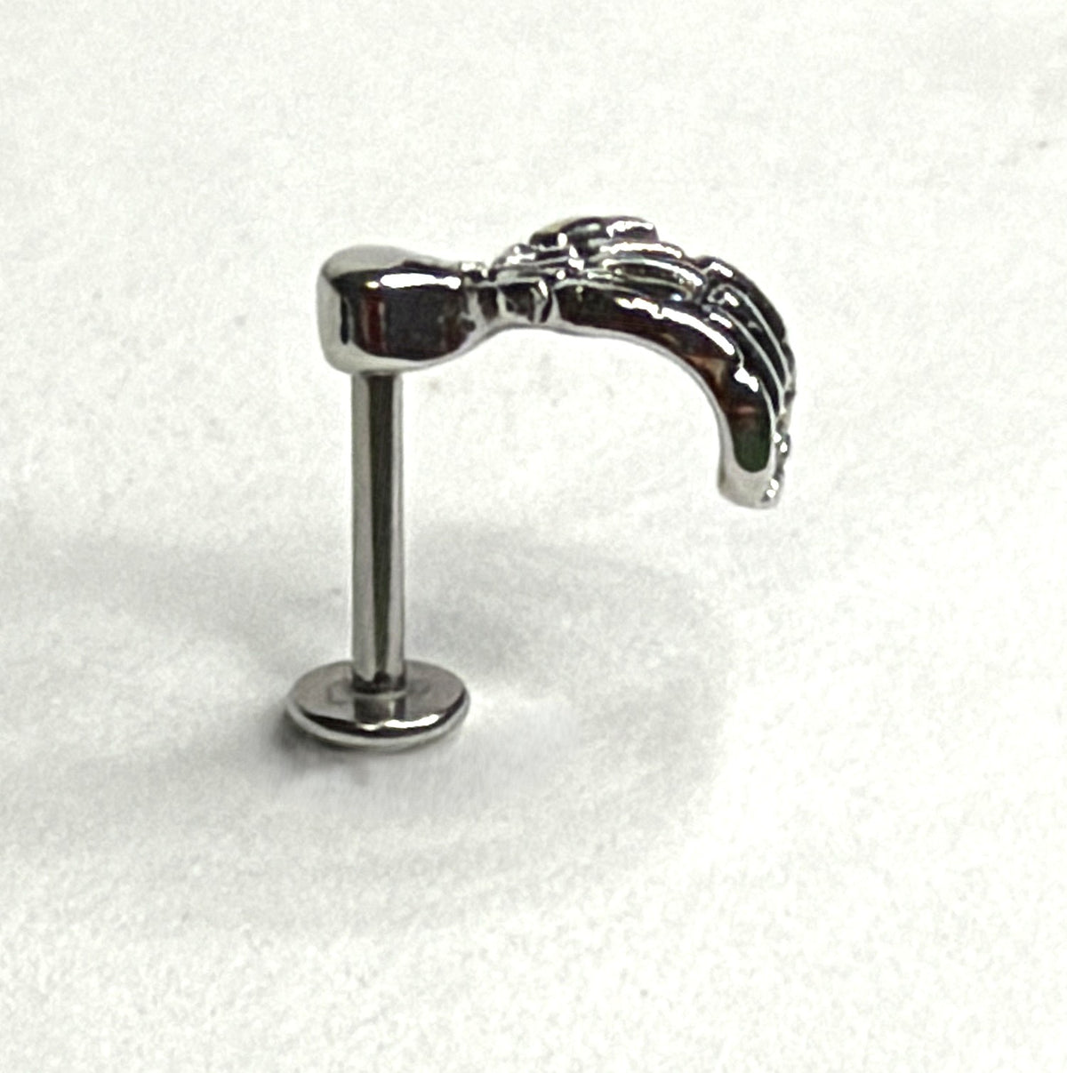 16g Steel Skeleton Hand Flat Back Stud