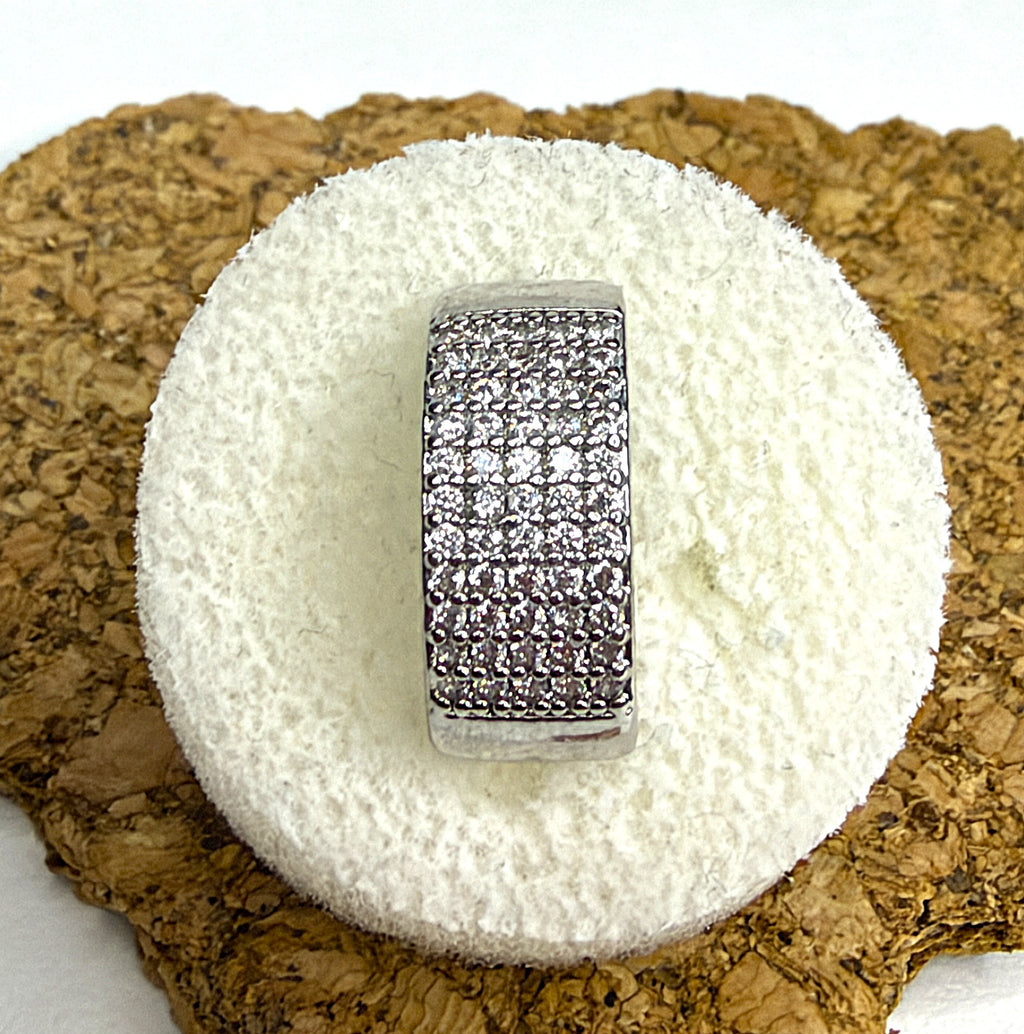 14g Steel Clear Crystal Belly Clicker