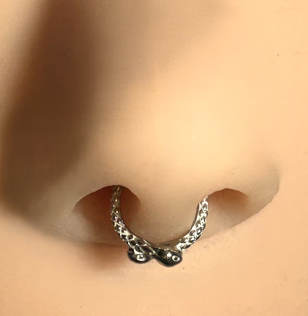 316L Steel 16g Snake Clicker