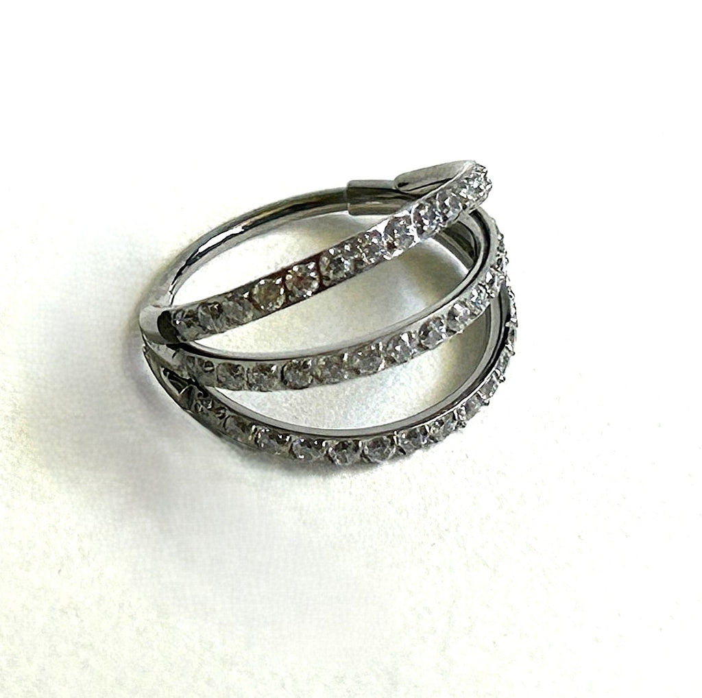 Titanium triple clicker with gems