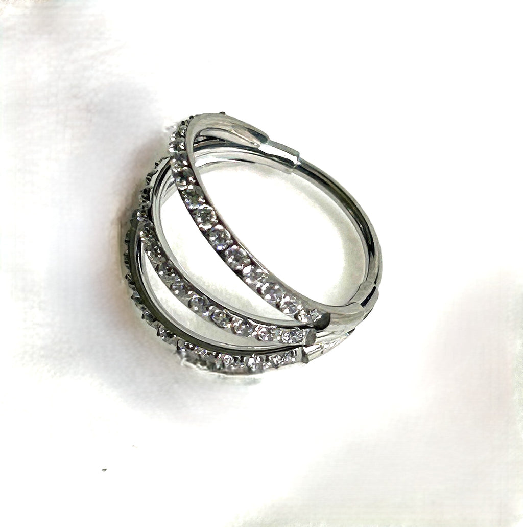 Titanium triple clicker with gems