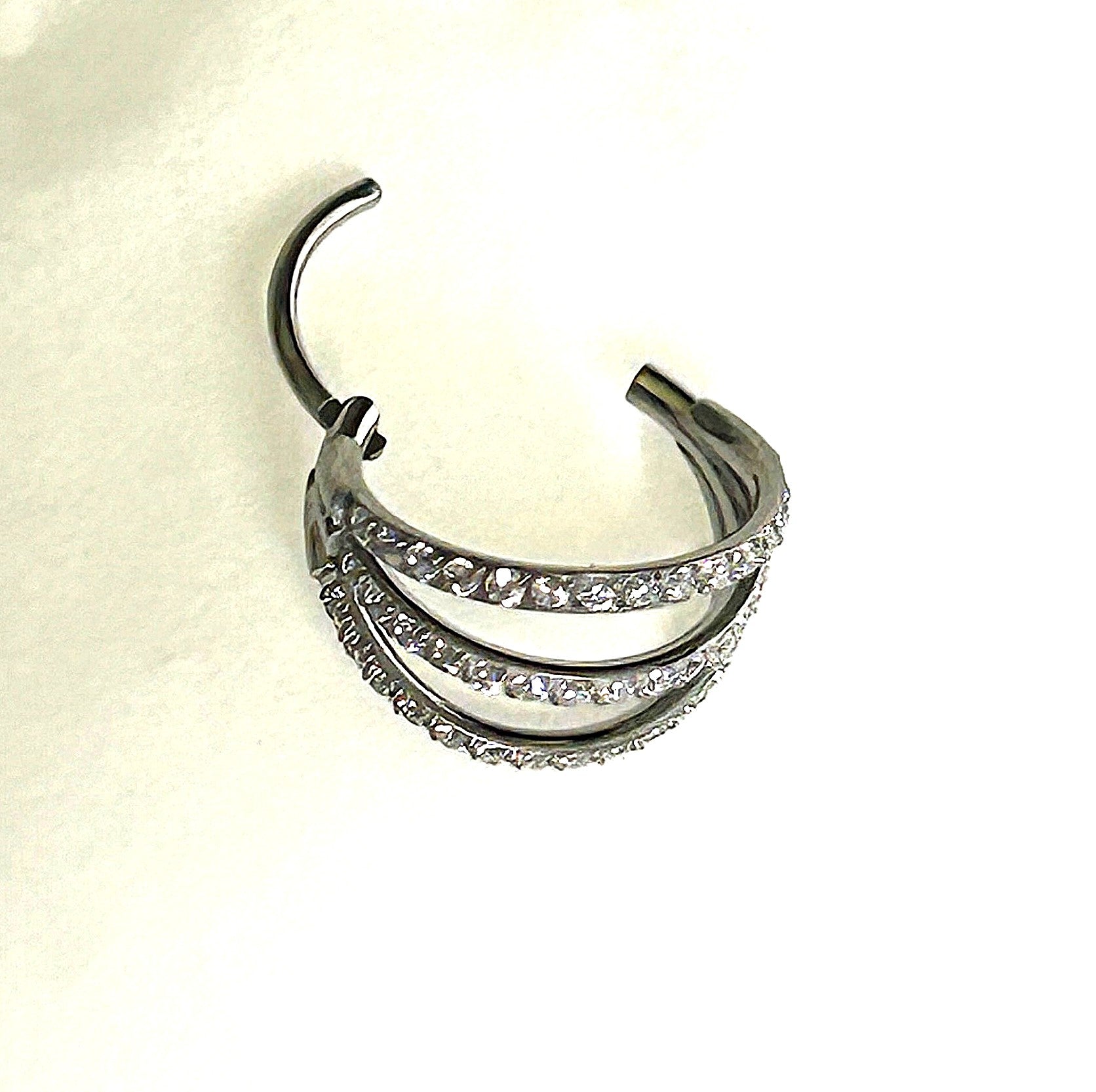 Titanium triple clicker with gems