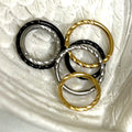 Gold 316L Steel 16g Twisted Rope Clicker