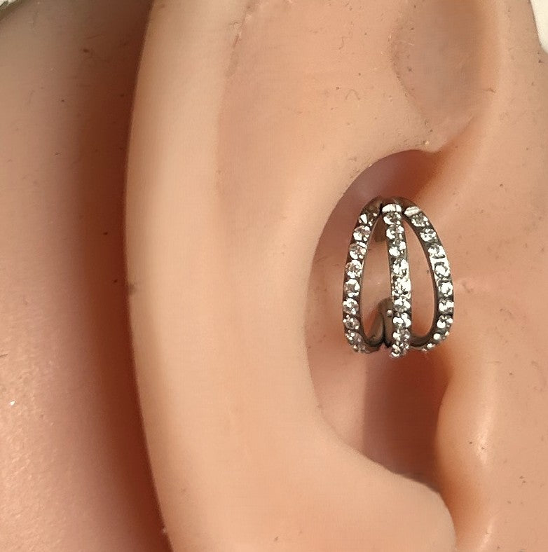Titanium triple clicker with gems