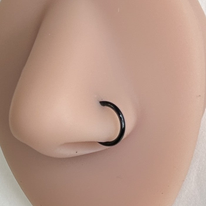 Steel clicker nose hoops