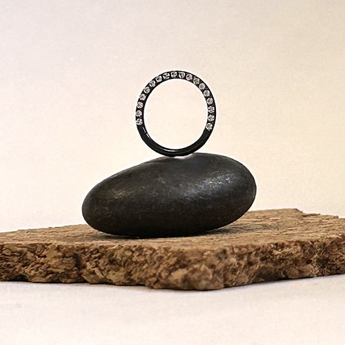 316L Steel 16g Front-Facing Gem Clicker