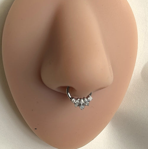 Steel Cascading Gem Clicker Hoop