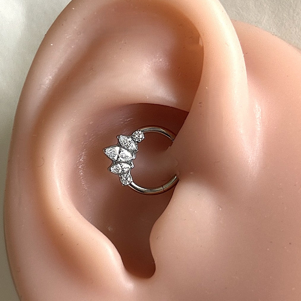 Steel Cascading Gem Clicker Hoop