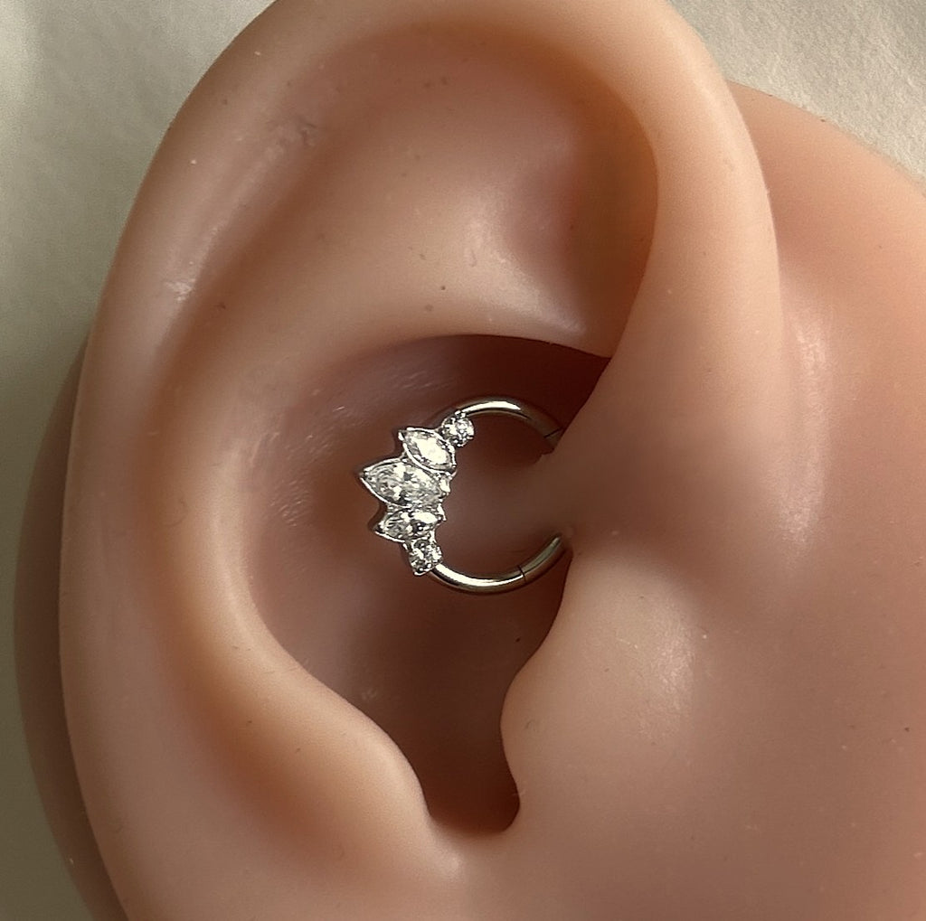 Steel Cascading Gem Clicker Hoop