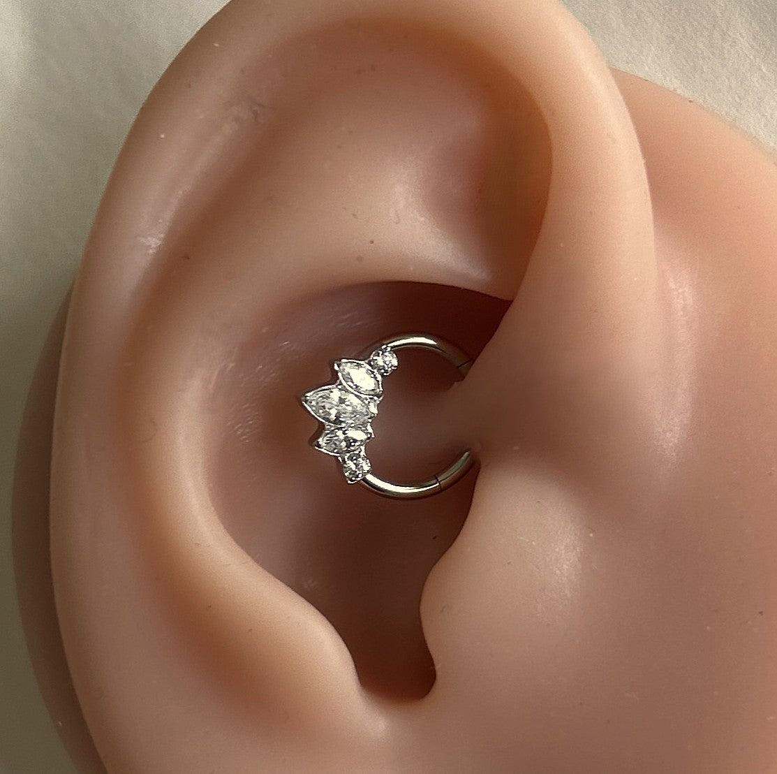 Steel Cascading Gem Clicker Hoop