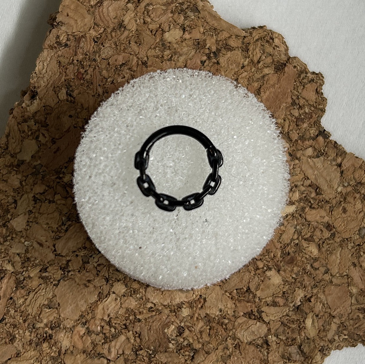 Steel black chain clicker hoop