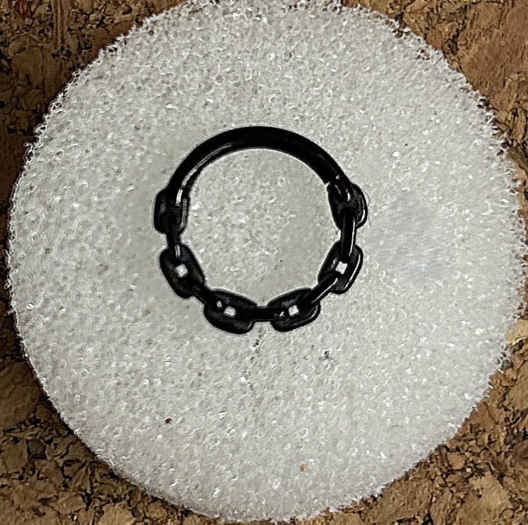 Black 316L Steel 16g Chain-Link Clicker