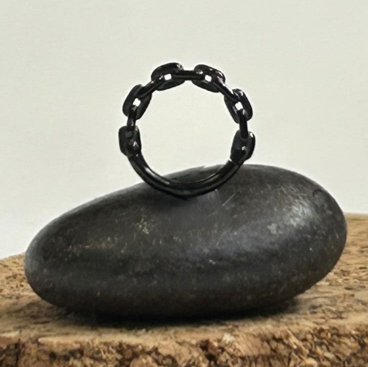 Black 316L Steel 16g Chain-Link Clicker