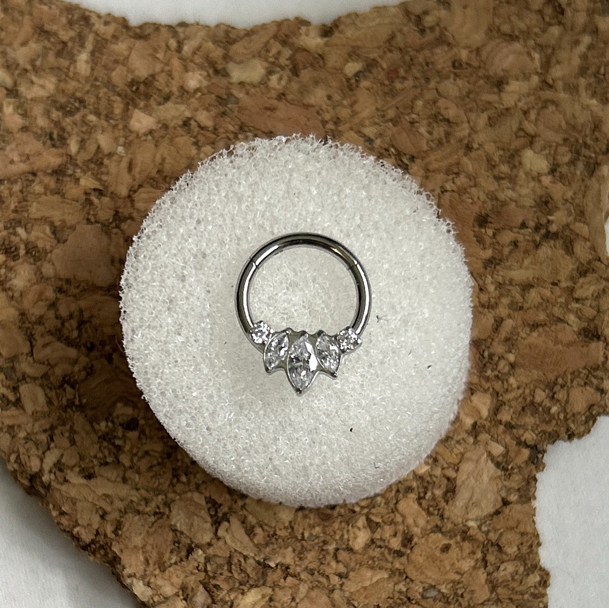 Steel Cascading Gem Clicker Hoop