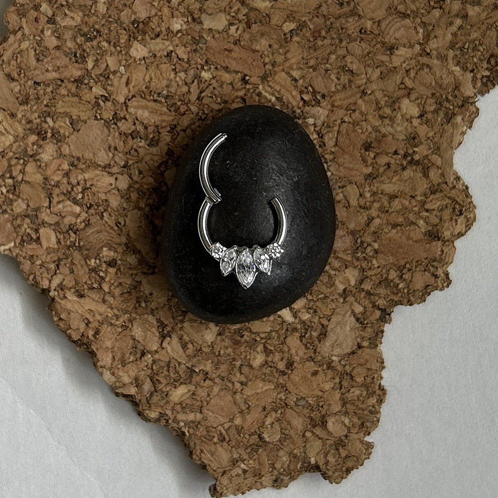 Steel Cascading Gem Clicker Hoop