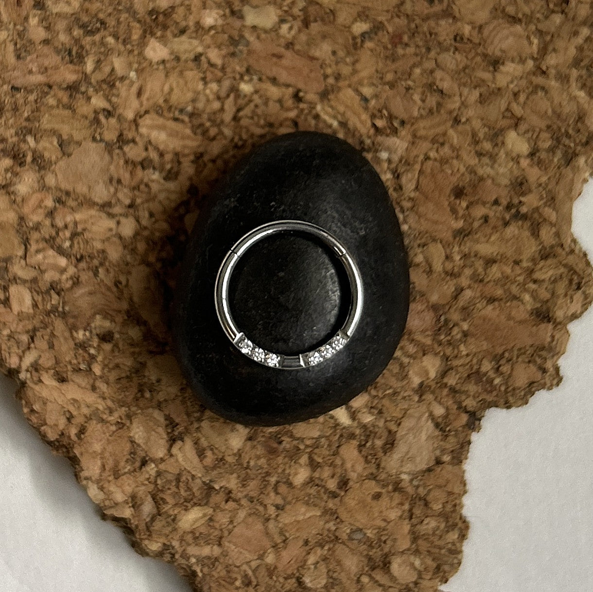Steel  Space Gems Clicker Hoop