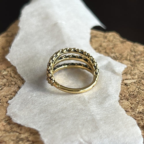 316L Steel 16g Triple Snake Skin Clicker