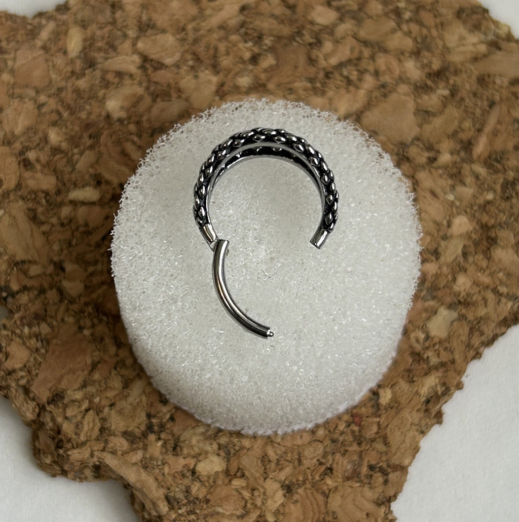 316L Steel 16g Triple Snake Skin Clicker