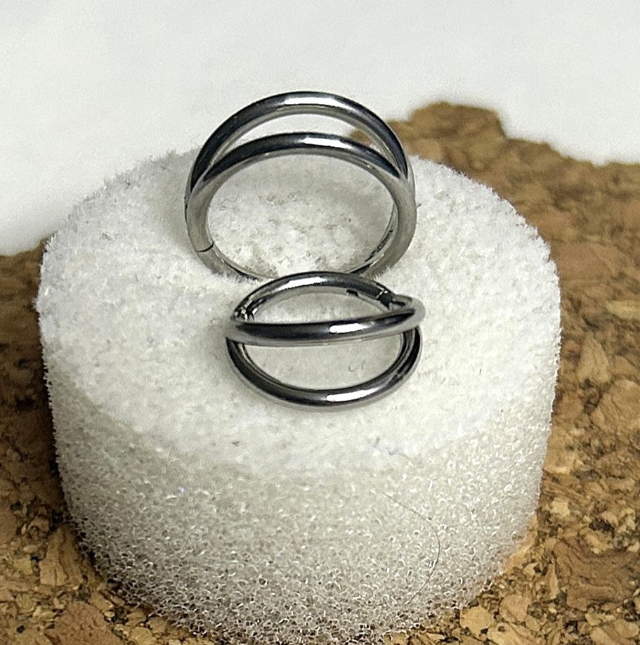 Steel Double Hoop Nose Clicker