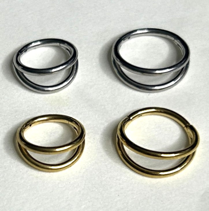 Steel Double Hoop Nose Clicker