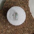 Titanium Thick Opal Clicker Hoop