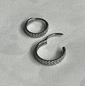 Titanium Thick gemmed Clicker Hoop