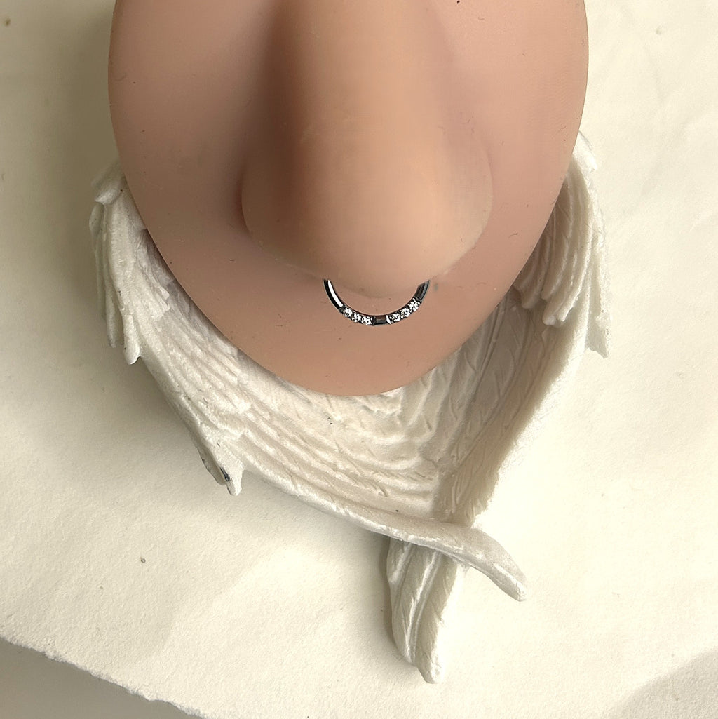 Steel  Space Gems Clicker Hoop