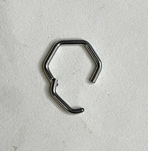 316L Steel 16g Hexagon Clicker