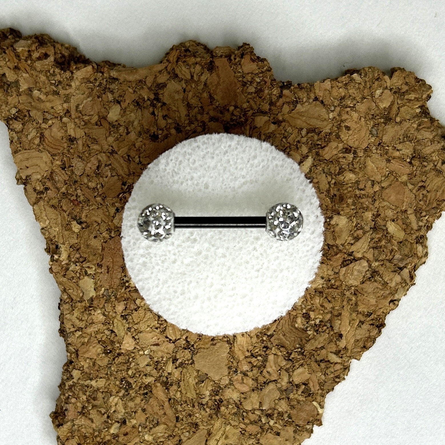 Nipple Bar - Epoxy Crystal Paved Balls