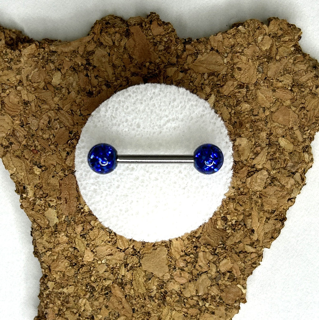 Nipple Bar - Epoxy Crystal Paved Balls