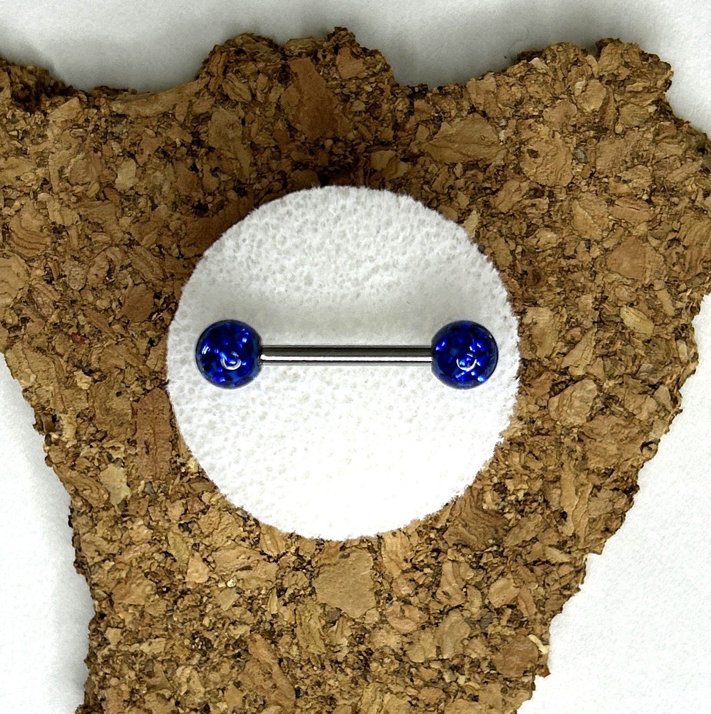 Nipple Bar - Epoxy Crystal Paved Balls