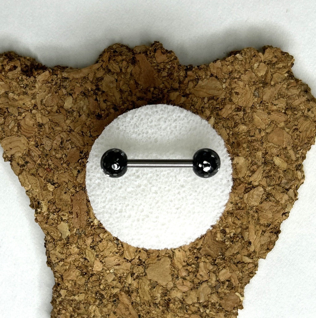 Nipple Bar - Epoxy Crystal Paved Balls
