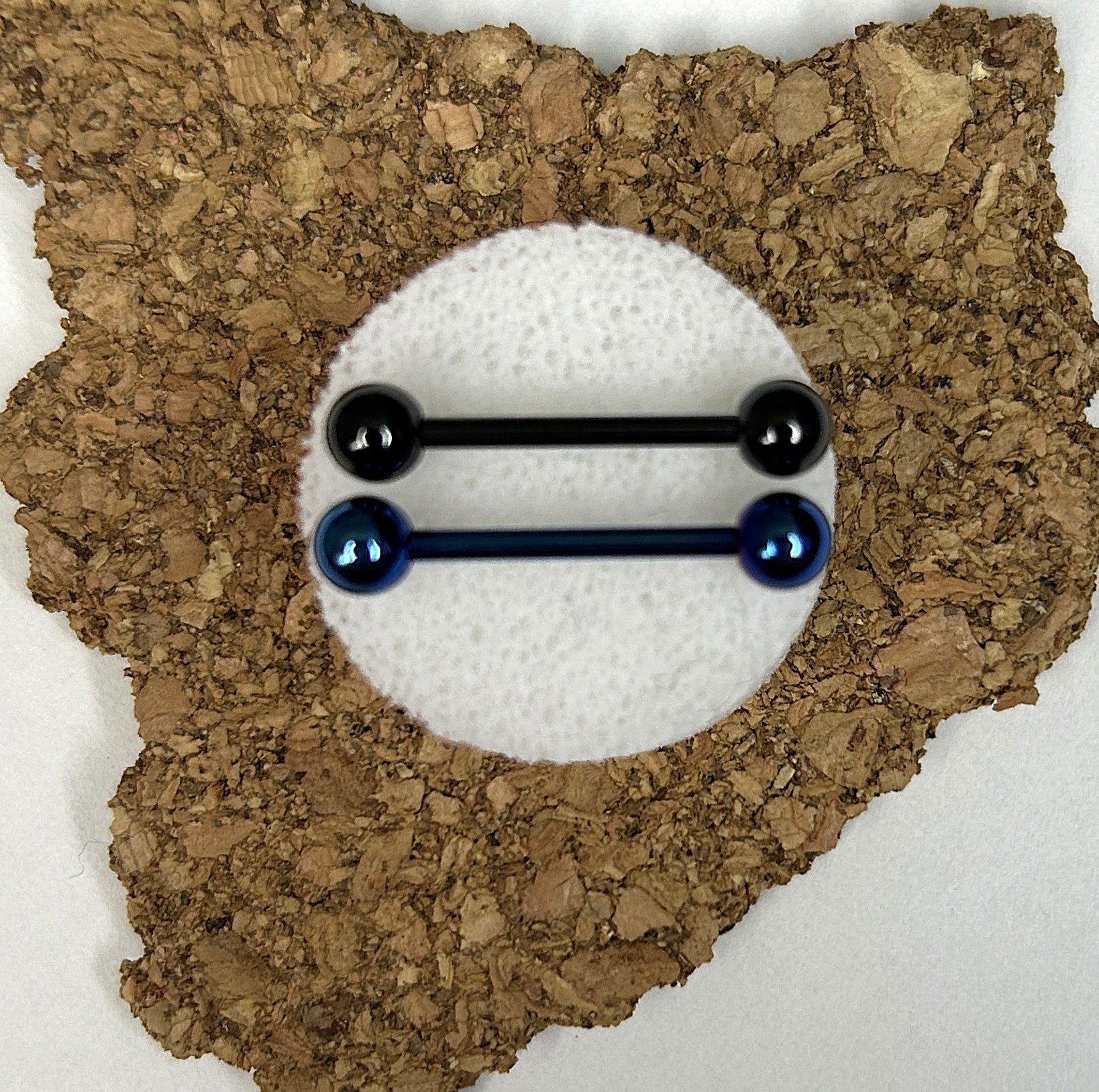 Nipple Bar - Anodized Steel with Ball Ends