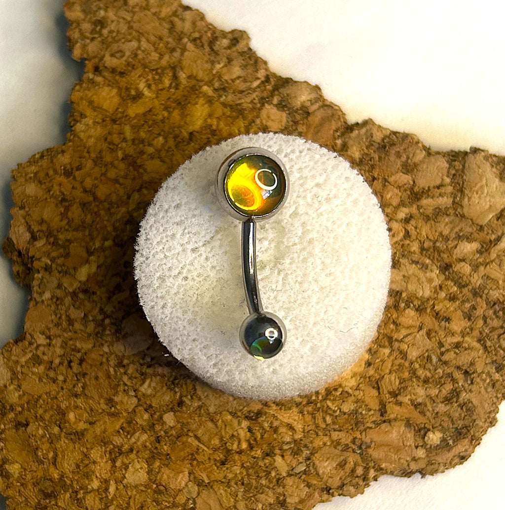 Green Aurora Belly Ring