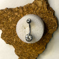 Clear Double Gem Belly Ring