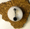 Black Double Gem Belly Ring