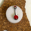 Red Opaque Belly Ring