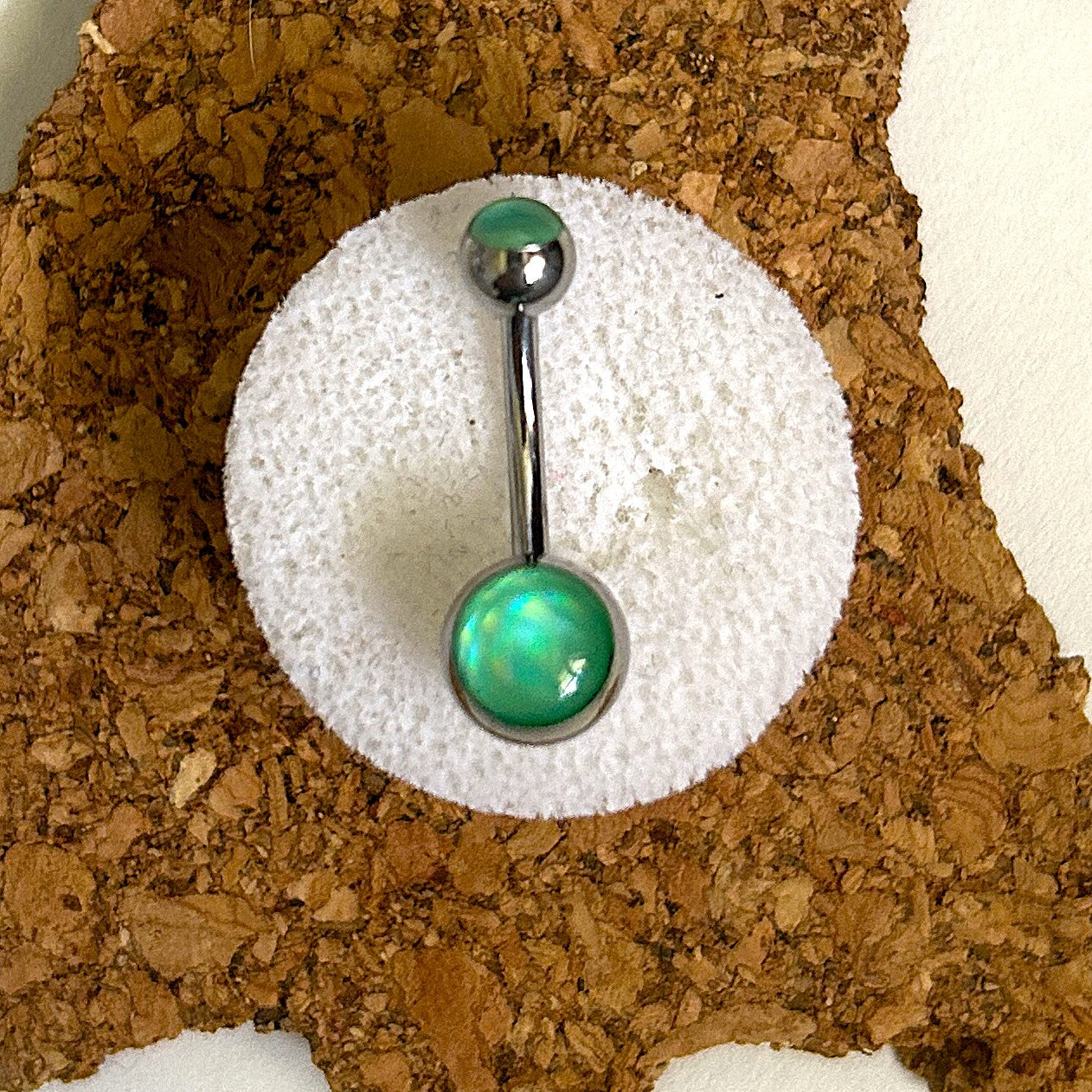 Steel Opaque Color Belly Ring